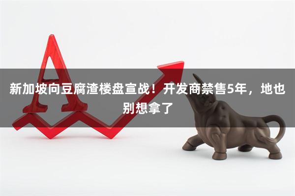 新加坡向豆腐渣楼盘宣战！开发商禁售5年，地也别想拿了