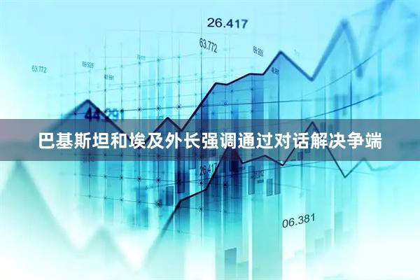 巴基斯坦和埃及外长强调通过对话解决争端