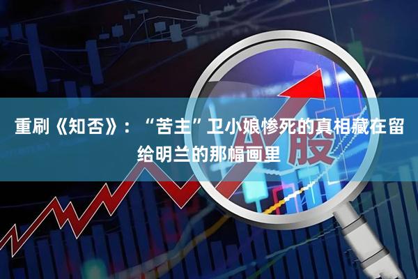 重刷《知否》:“苦主”卫小娘惨死的真相藏在留给明兰的那幅画里